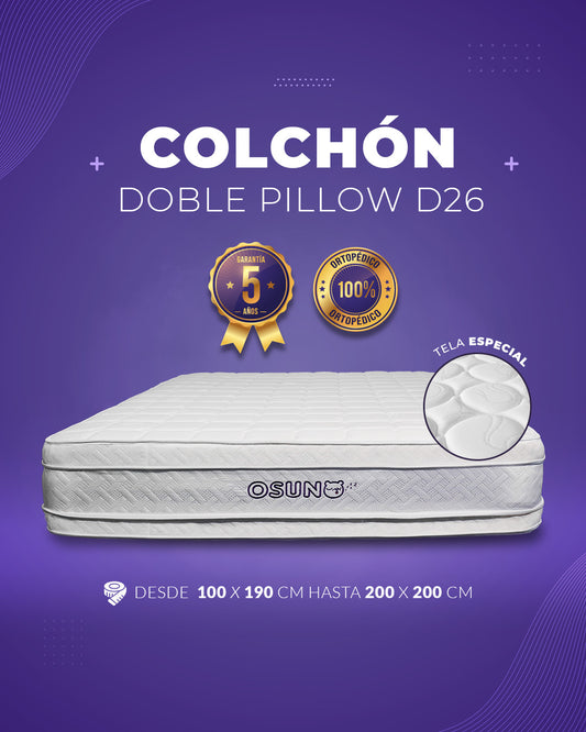 Colchón Ortopédico Doble Pillow Densidad 26